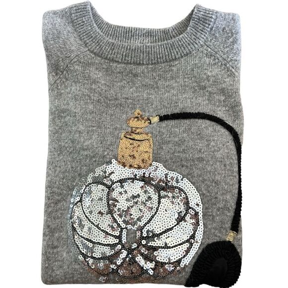 H&M Sequin Perfume Bottle JumperColor Grey Size M. - Picture 8 of 8